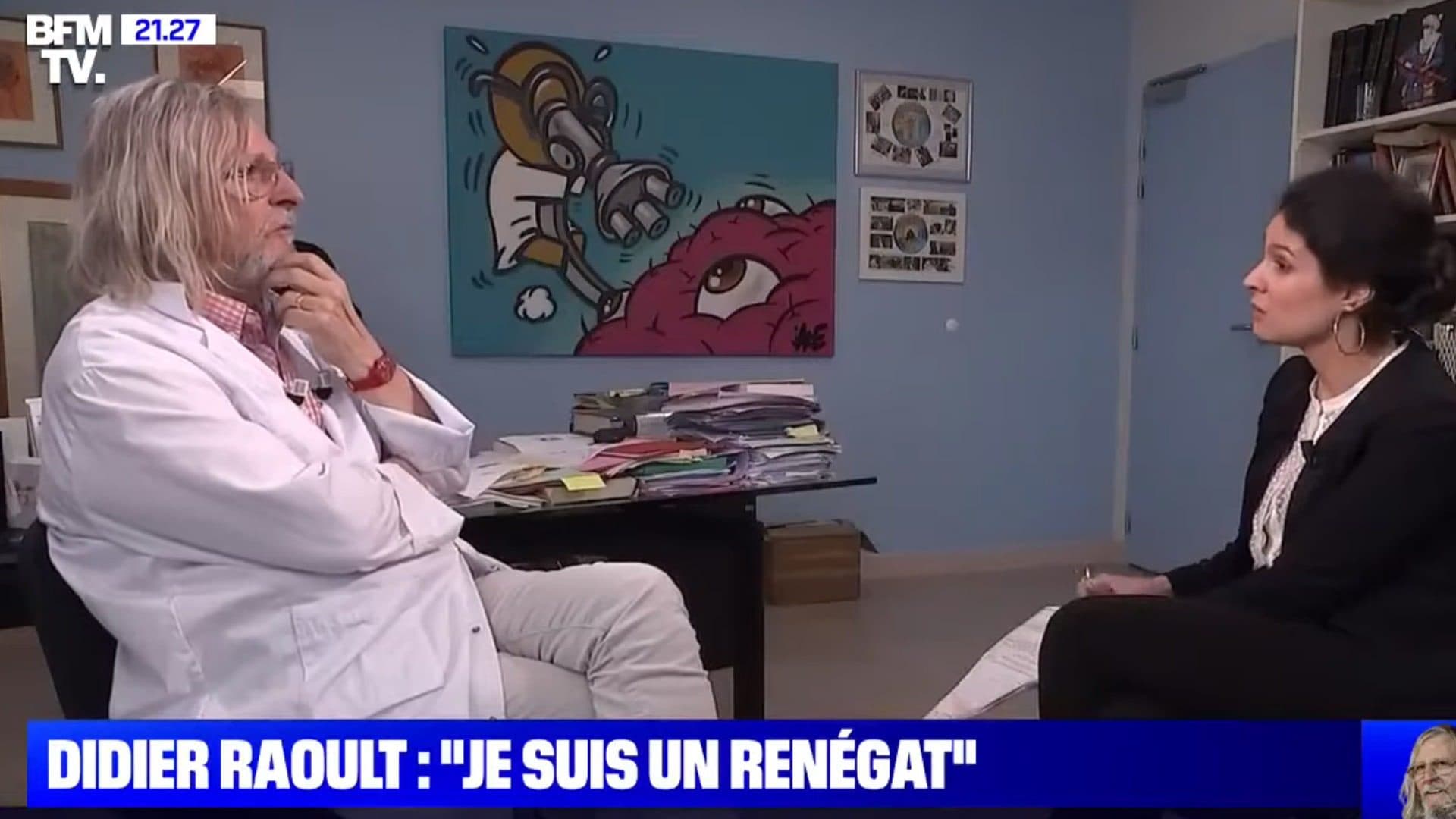 Didier Raoult se confie à Apolline de Malherbe sur BFMTV