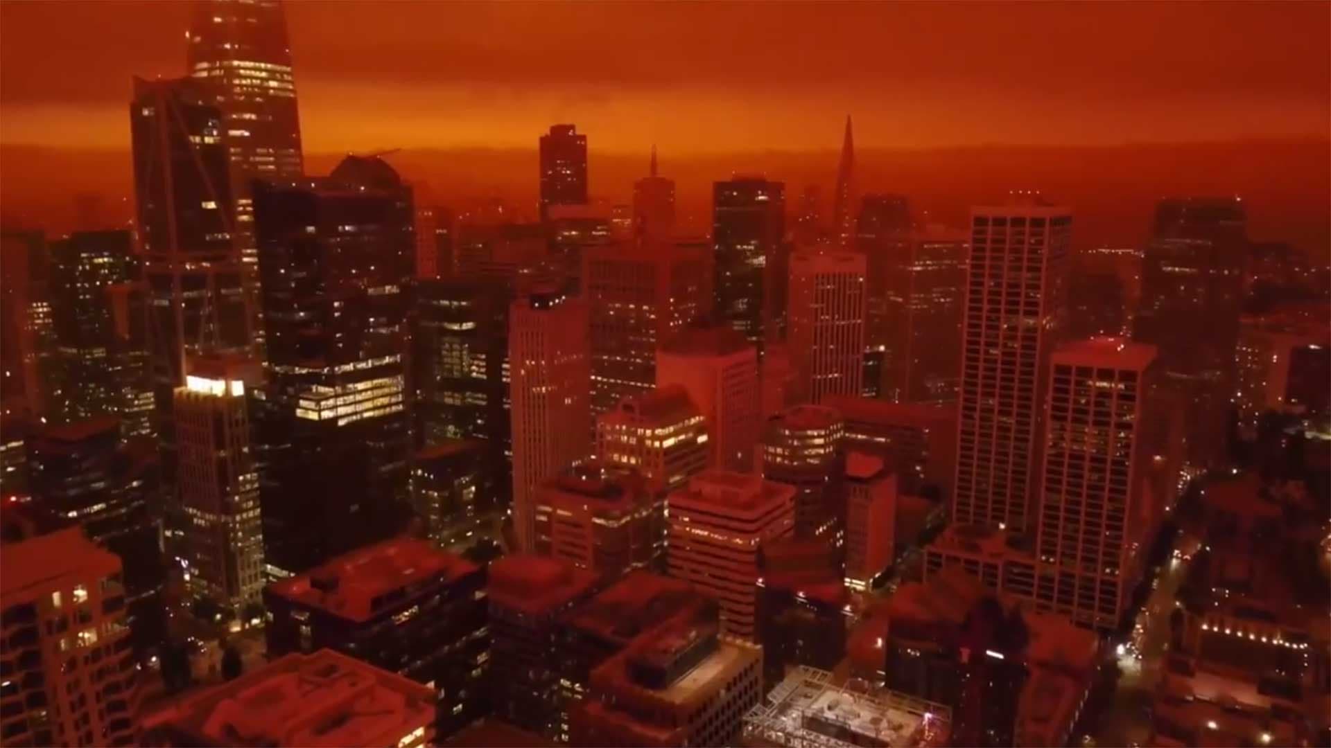 Le ciel de San Francisco prend une teinte apocalyptique suite à de monstrueux incendies