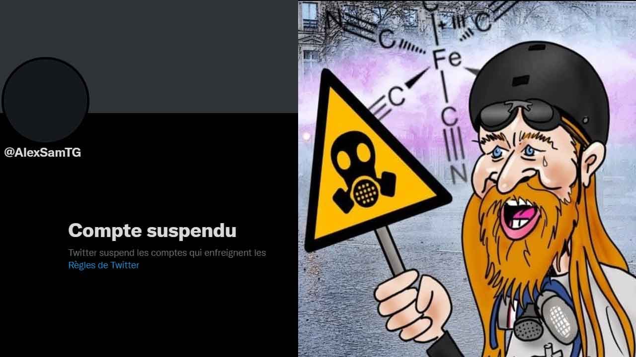 Alexander Samuel suspendu de twitter pour « image haineuse »