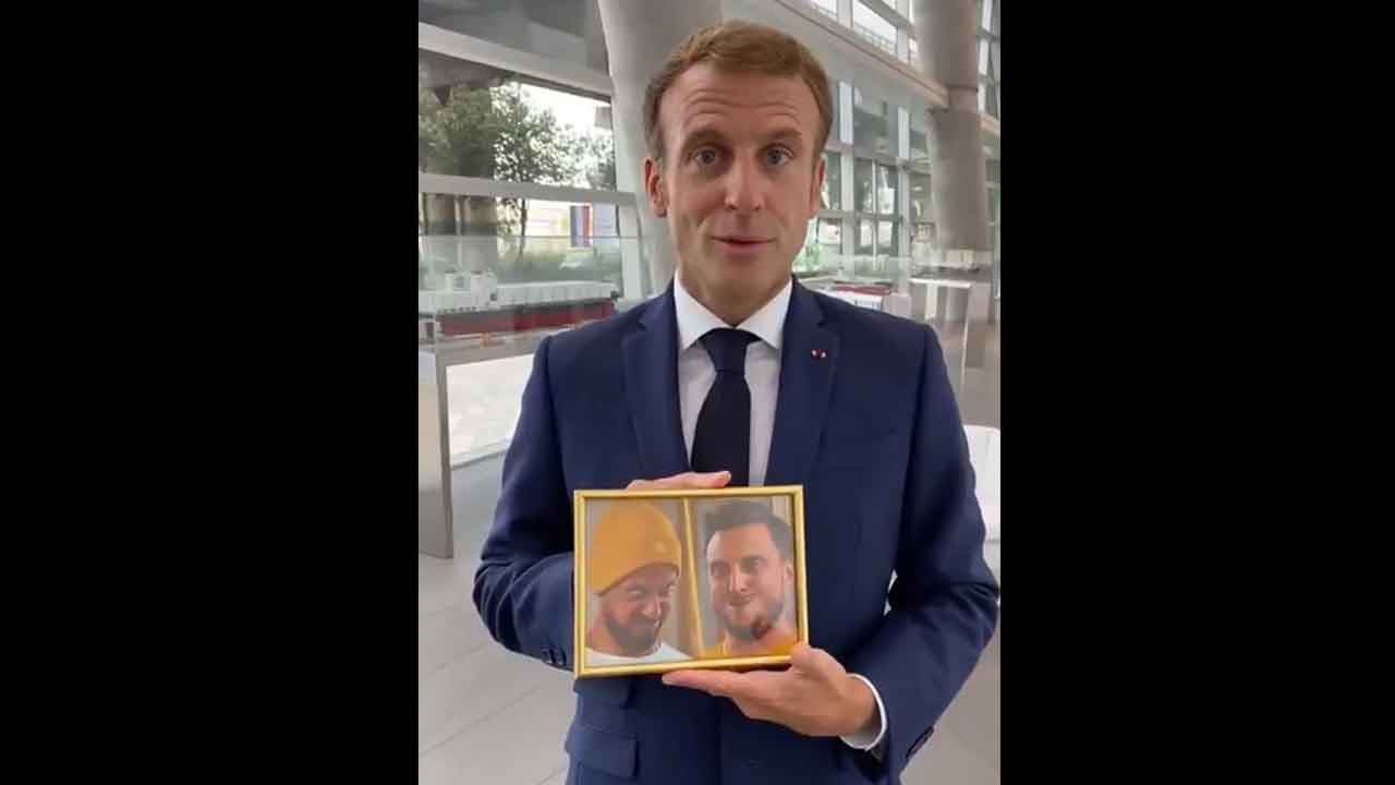 Sans gêne, Macron mêle défi de McFly et Carlito et hommage à Samuel Paty dans la même vidéo