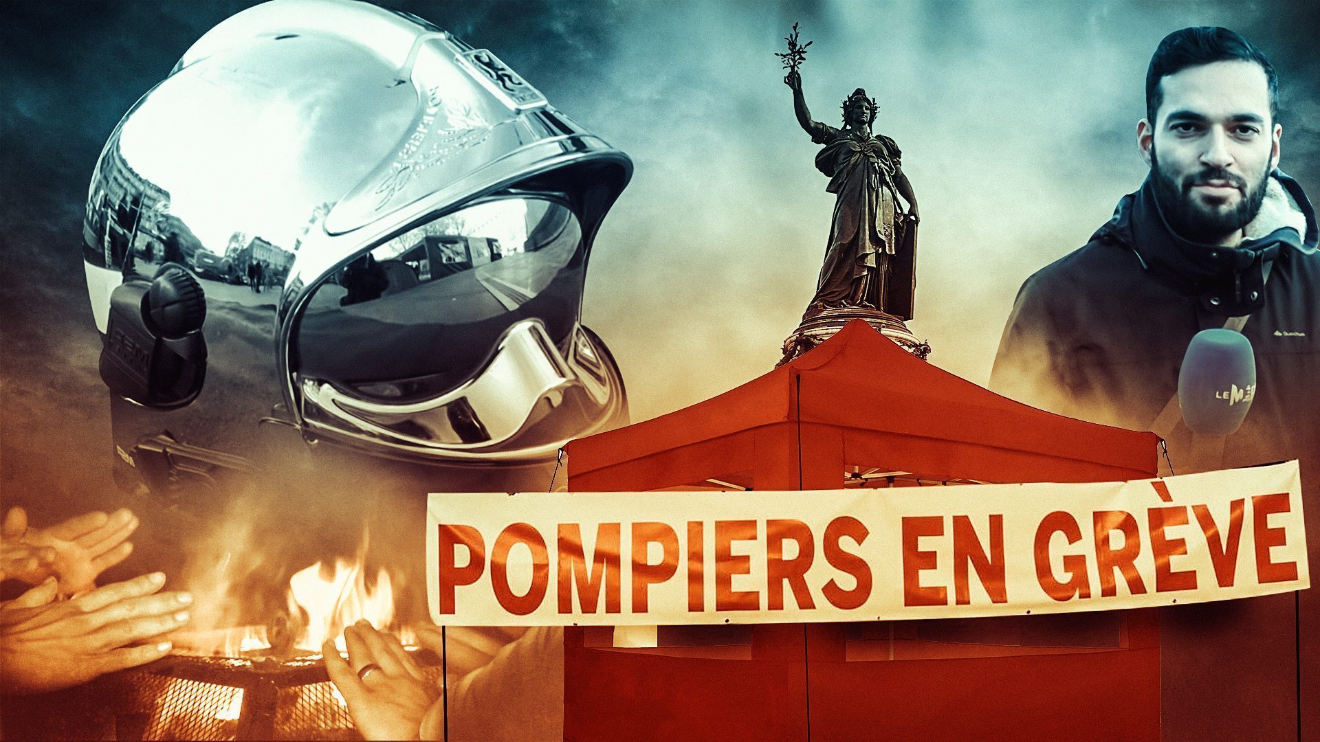 Les pompiers montent un campement en plein Paris en signe de protestation (REPORTAGE)