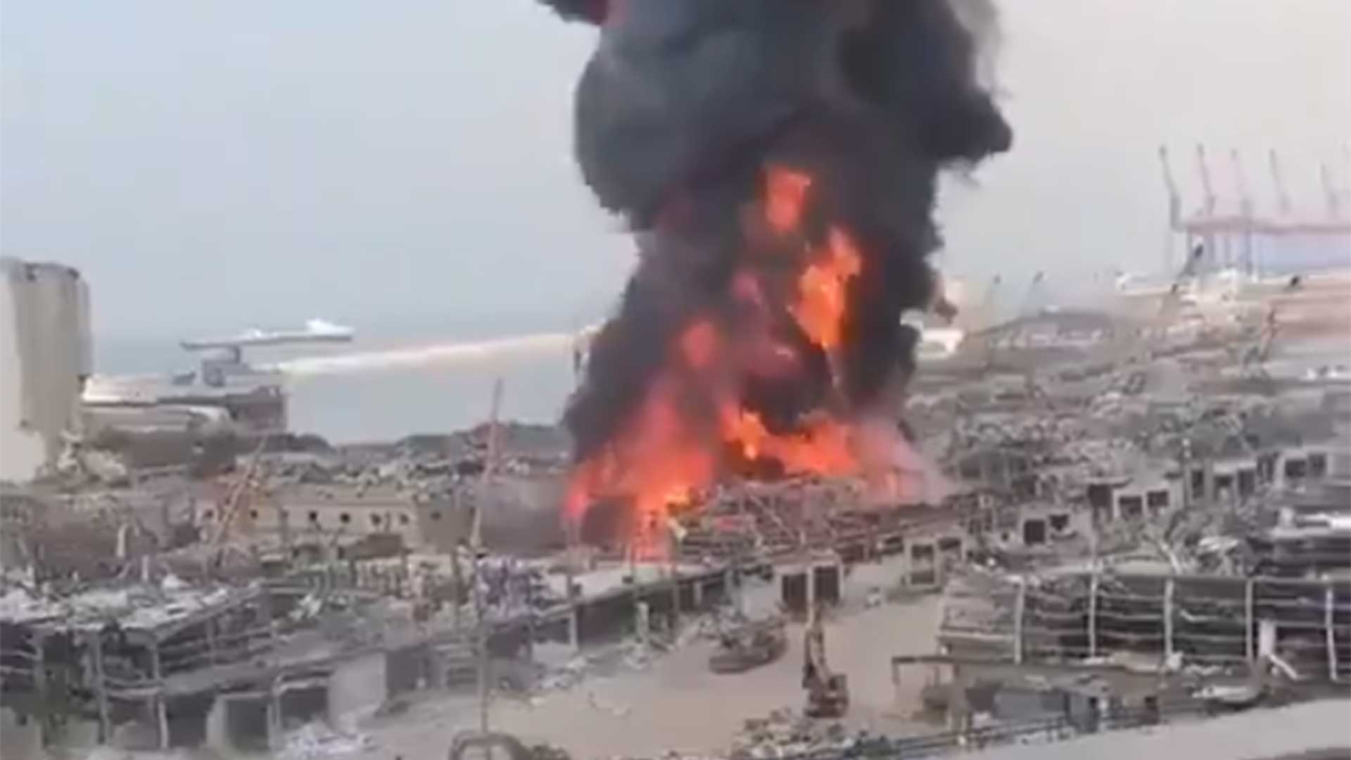 Un nouvel incendie s’est déclenché au port de Beyrouth au Liban