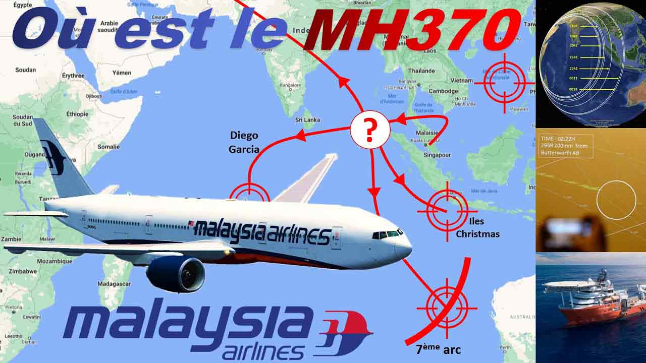 OU SE TROUVE LE MH370 ? Analyse des données radar, Inmarsat, satellite et de la dérive des débris