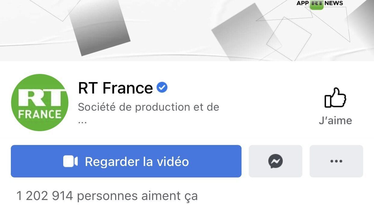 RT France et Sputnik bannis de Facebook dans l'Union Européenne