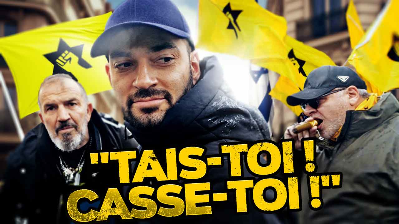 DES MILICES VIOLENTES À LA MANIF CONTRE L'ANTISÉMITISME (eh oui)
